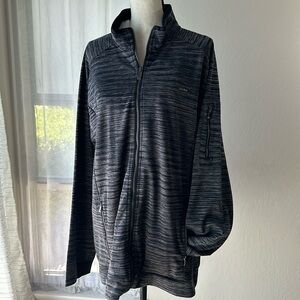 Calvin Klein Men’s Full Zip Mock Neck Raglan Jacket color Black Space XXL